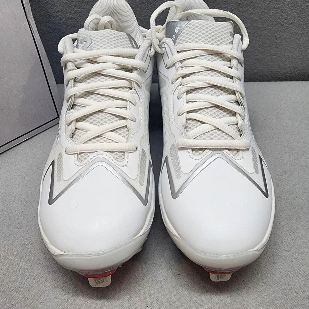 New Balance FuelCell Romero Duo White Grey Metal Softball Cleats Womens 6.5